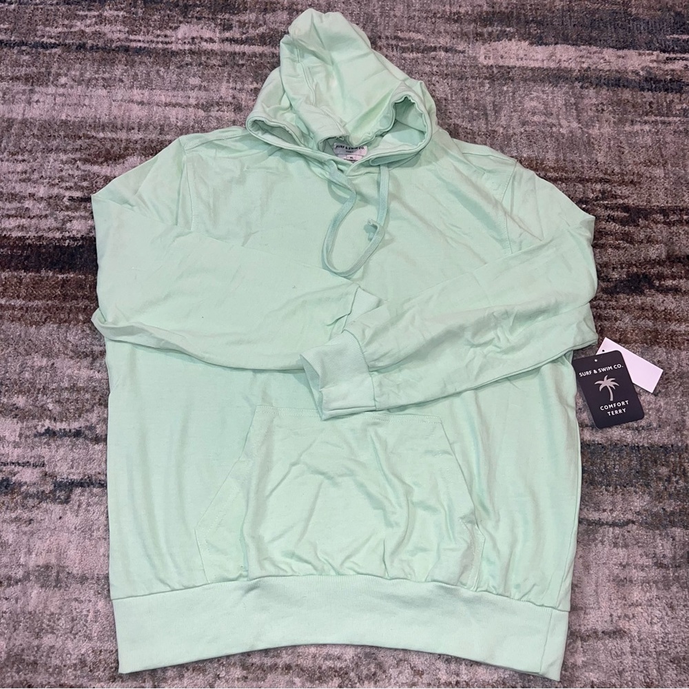 NEW Surf & Swim Co. Mint Green Pullover Hoodie size XL